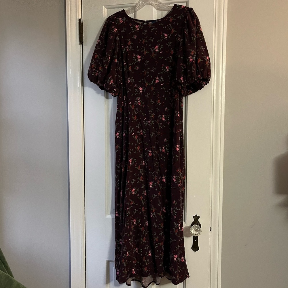 Old Navy Puff Sleeve Midi Dress - Size XL